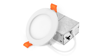 ASD LED Wafer Round 4inch 12W 120V Triac 2700/3000/3500/4000/5000K White ETL ES T24 JA8