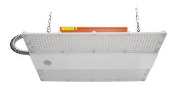ASD LED Linear High Bay with Q-base and 25W Battery Back-up STANDARD series 130/160/220W 120-277V 0-10V Dimmable 170Lm/W 3500/4000/5000K IK10 UL DLC Premium