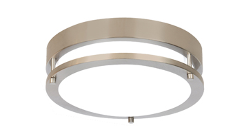 ASD LED Deep Housing Double Ring Flushmount 14inch 21W 120V Triac 3000/4000/5000K Nickel ETL

