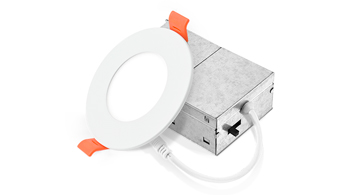 ASD LED Wafer Round 3inch 6W 120V Triac 2700/3000/3500/4000/5000K White ETL ES T24 JA8