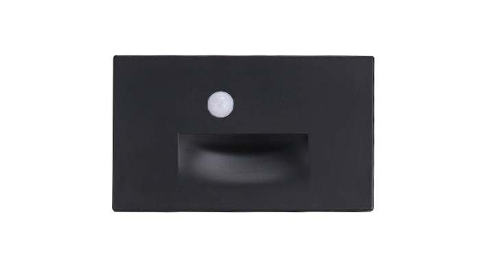 ASD LED Horizontal Step Light with Motion Sensor 3W 120V Non-Dimmable 3000/4000/5000K Black ETL
