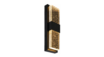 ASD LED Double-sided Bubble glass Outdoor Wall Sconce 12inch 12W 120-277V Triac 3000/4000/5000K Black ETL
