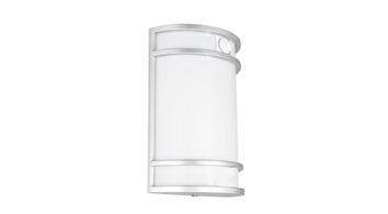 ASD LED Outdoor Wall Sconce 10inch 15W 120-277V Non-Dimmable 3000/4000/5000K with Infrared Motion Sensor Nickel ETL