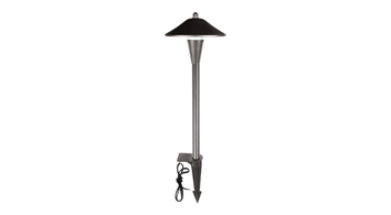ASD LED Low Voltage Landscape Cone head Pathway Light 5W 12-24V 2700/3000/3500/4000/5000K CRI90+, IP65 Waterproof, Aluminum 6x15inch Black ETL 6pack
