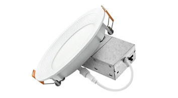 ASD Led Round Baffle Trim Wafer 4inch 9W 120V TRIAC 2700/3000/3500/4000/5000K White ETL ES T24 12pack
