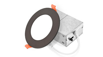 ASD LED Wafer Round 4inch 9W 120V Triac 2700/3000/3500/4000/5000K Bronze ETL ES T24 JA8 6pack