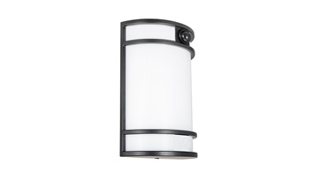 ASD LED Outdoor Wall Sconce 10inch 15W 120-277V Non-Dimmable 3000/4000/5000K with Infrared Motion Sensor Black ETL