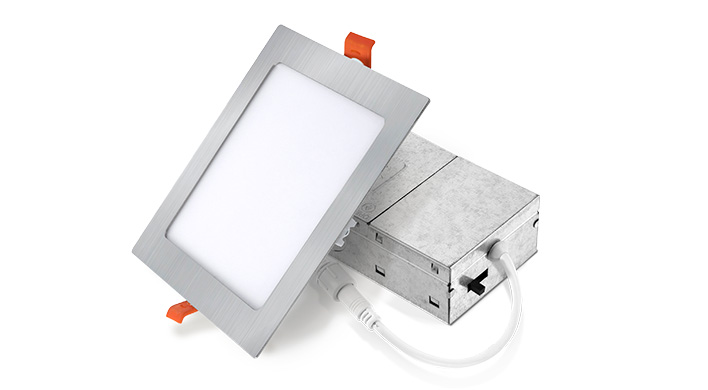 ASD LED Square Wafer 6inch 15W 120V TRIAC 2700/3000/3500/4000/5000K Nickel UL 6pack
