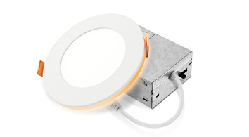 ASD LED Round Night Light Wafer 4inch 9W+3W 120V TRIAC 2700/3000/3500/4000/5000K+2000K White ETL ES T24 6pack
