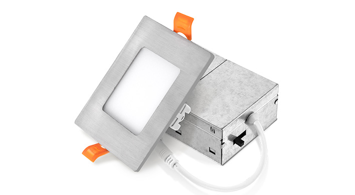 ASD LED Square Wafer 3inch 6W 120V TRIAC 2700/3000/3500/4000/5000K Nickel UL 6pack
