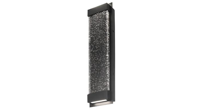 ASD LED Bubble glass Outdoor Wall Sconce 18inch 22W 120-277V Triac 3000/4000/5000K Black ETL
