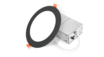 ASD LED Wafer Round 6inch 15W 120V Triac 2700/3000/3500/4000/5000K Black ETL ES T24 JA8