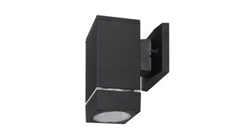 ASD LED Outdoor Wall Cylinder Square Up or Down with 1 Ring 9W 120-277V Triac 3000/4000/5000K Black ETL