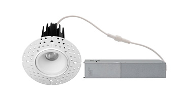 ASD LED Trimless Downlight Round 1inch 7W 120V TRIAC 2700/3000/3500/4000/5000K White ETL
