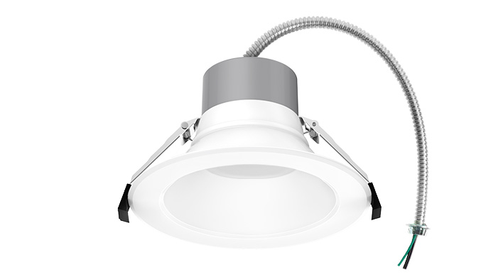 ASD LED Round High Efficiency Commercial Downlight 6inch 12/16/22/26/30W 120-277V 0-10V Dimmable 125Lm/W 2700/3000/3500/4000/5000K White ETL ES T24 JA8
