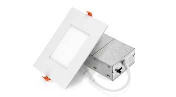 ASD LED Square Wafer with Round Back 6inch 15W 120V TRIAC 2700/3000/3500/4000/5000K White UL
