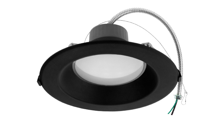 ASD LED Round Commercial Downlight 8inch 12/20/30W 120-277V 0-10V Dimmable 85Lm/W 2700/3000/3500/4000/5000K Black UL ES
