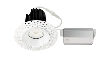 ASD LED Trimless Downlight Round 3inch 15W 120V TRIAC 2700/3000/3500/4000/5000K White ETL
