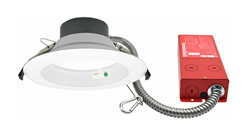 ASD LED Round Commercial Downlight with 8W Battery Back-up 6inch 12/14/16/18/22W 120-277V 0-10V Dimmable 85Lm/W 2700/3000/3500/4000/5000K White ETL ES
