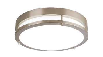 ASD LED Deep Housing Double Ring Flushmount 16inch 24W 120V Triac 3000/4000/5000K Nickel ETL
