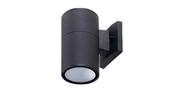 ASD LED Round 1-side Outdoor Wall Cylinder 9W 120-277V Triac 3000/4000/5000K Black ETL 
