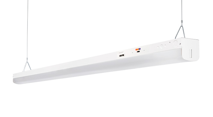 ASD LED Contemporary Striplight with  Motion Sensor 4ft 22/28/36/44W 120-277V 0-10V Dimmable 140Lm/W 3500/4000/5000K White UL DLC Standard
