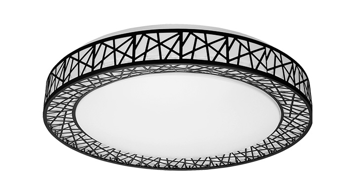 ASD LED Flushmount Loft 20inch 42W 120V Triac 2700/3000/3500/4000/5000K Black ETL