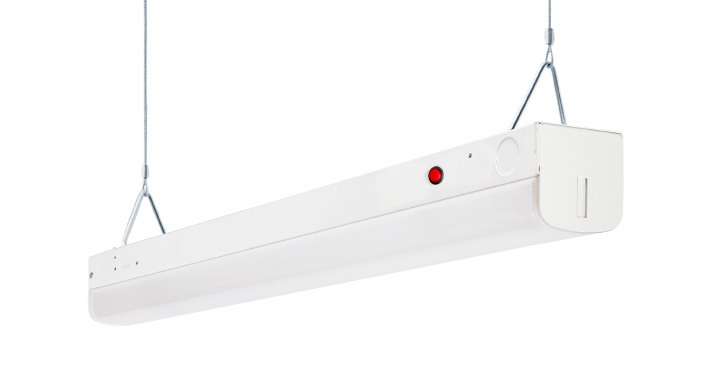 ASD LED Contemporary Striplight with 4W Battery Back-up 2ft 20/24/28W 120-277V 0-10V Dimmable 140Lm/W 3500/4000/5000K White UL DLC Standard
