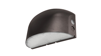 ASD LED Wallpack Round 14inch 80/100/ 120W 120-277V 0-10V Dimmable 150Lm/W 3000/4000/5000K with Photocell Up & Down Light Bronze UL DLC Premium