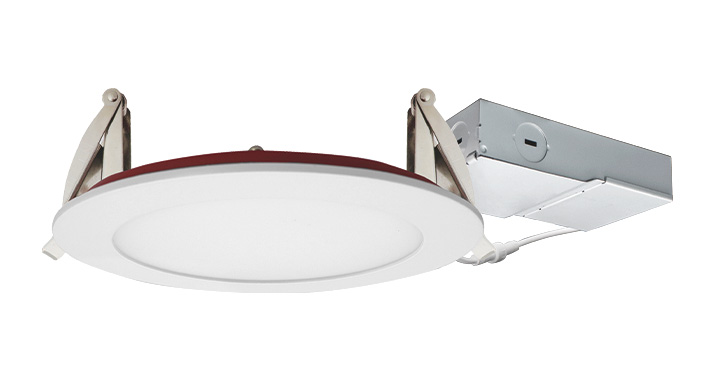 ASD LED Wafer Fire Rated Round 6inch 15W 120V Triac 2700/3000/3500/4000/5000K White ETL ES T24 JA8