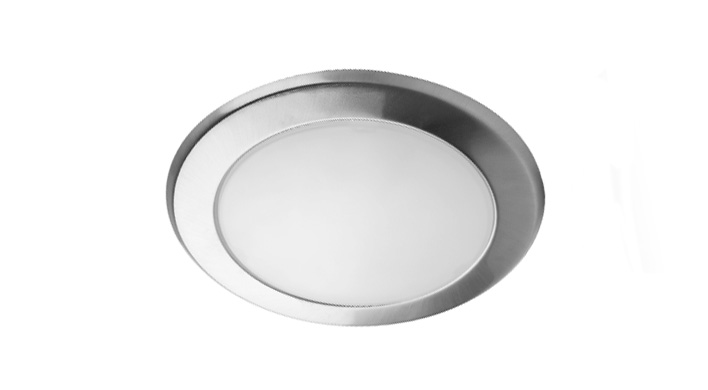 ASD LED Disk Light 6inch 15W 120V Triac 2700/3000/3500/4000/5000K Nickel ETL ES T24 JA8