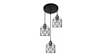 ASD Bulb Ceiling Fixture Pendant Attic Nova Series 3xE26 120V Round Base Black ETL
