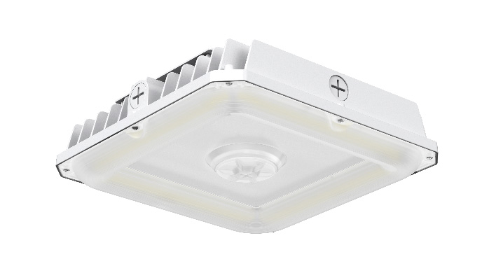 ASD LED Edge-Lit Canopy with Q-base 60/70/100W 120-277V 0-10V Dimmable 140Lm/W 3000/4000/5000K White UL DLC Premium